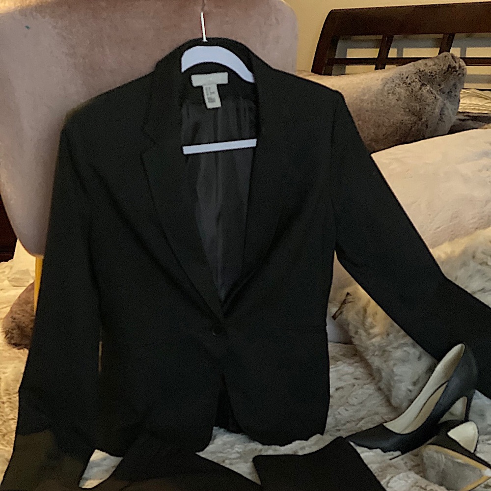 H&M black suit jacket